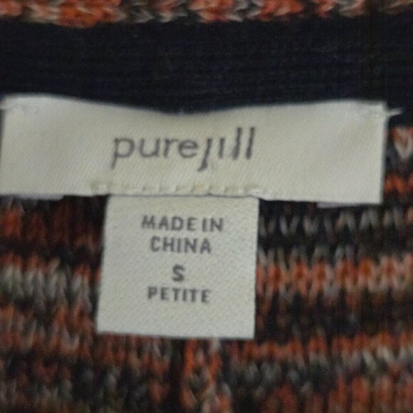 J. Jill Pure Jill Campari Marled Knit V-Neck 3/4 Sleeve Oversized Sweater Size S - Picture 7 of 7